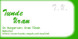 tunde uram business card